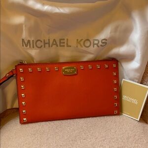 Michael Kors Red Studded Wristlet
